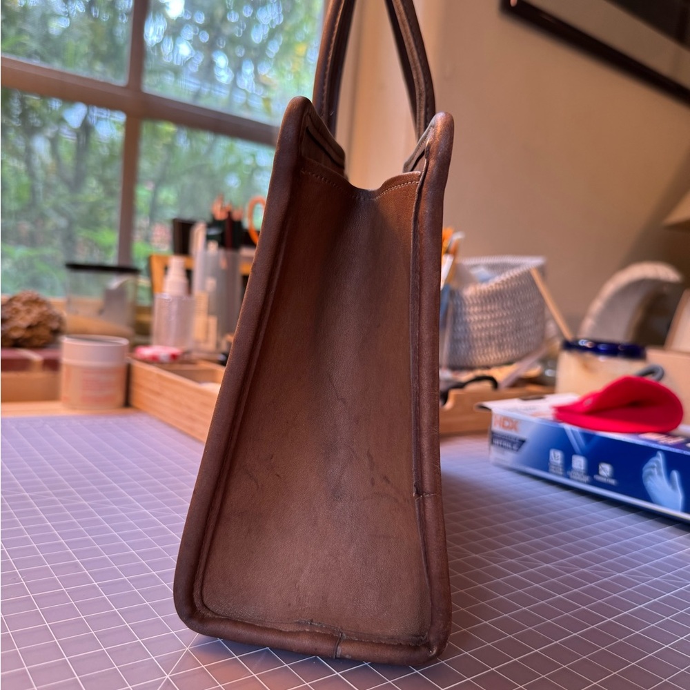 Vintage Coach Cashin Standard Tote 9680 Made in NYC brown tan 70s 80s - Picture 9 of 11